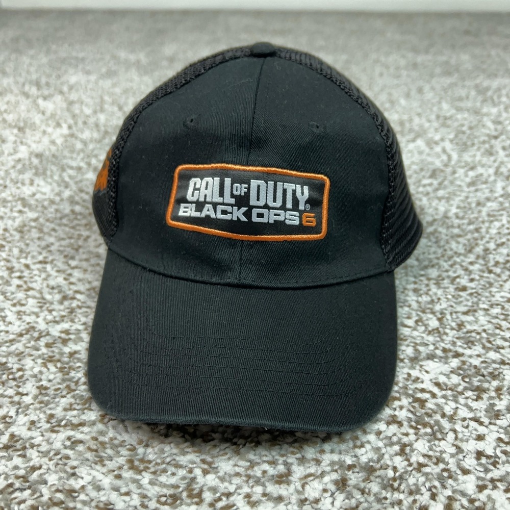 Call Of Duty Mens Hat Cap Black Trucker Mesh One Size Black Ops 6 Little Caesars